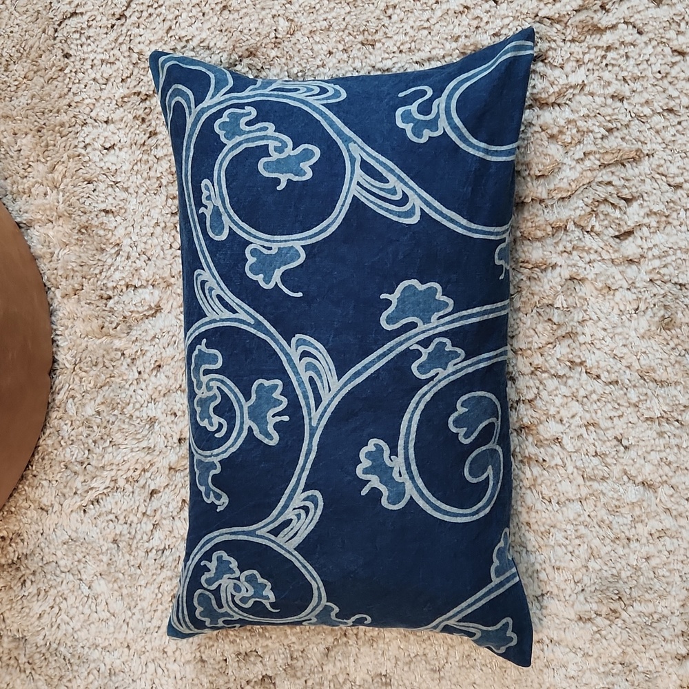 Pottery Barn indigo dyed pillow cover